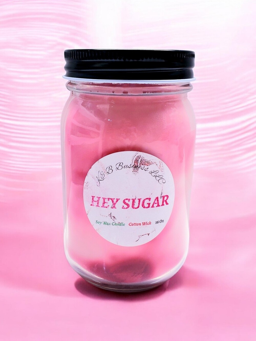 Handmade HEY SUGAR Wax Candle , Natural Cotton Wick, Hand-Poured, 16 Oz
